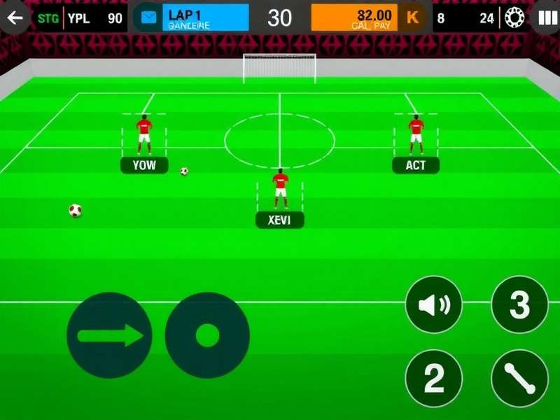 India Handball Stars gameplay interface showing control scheme and player positions